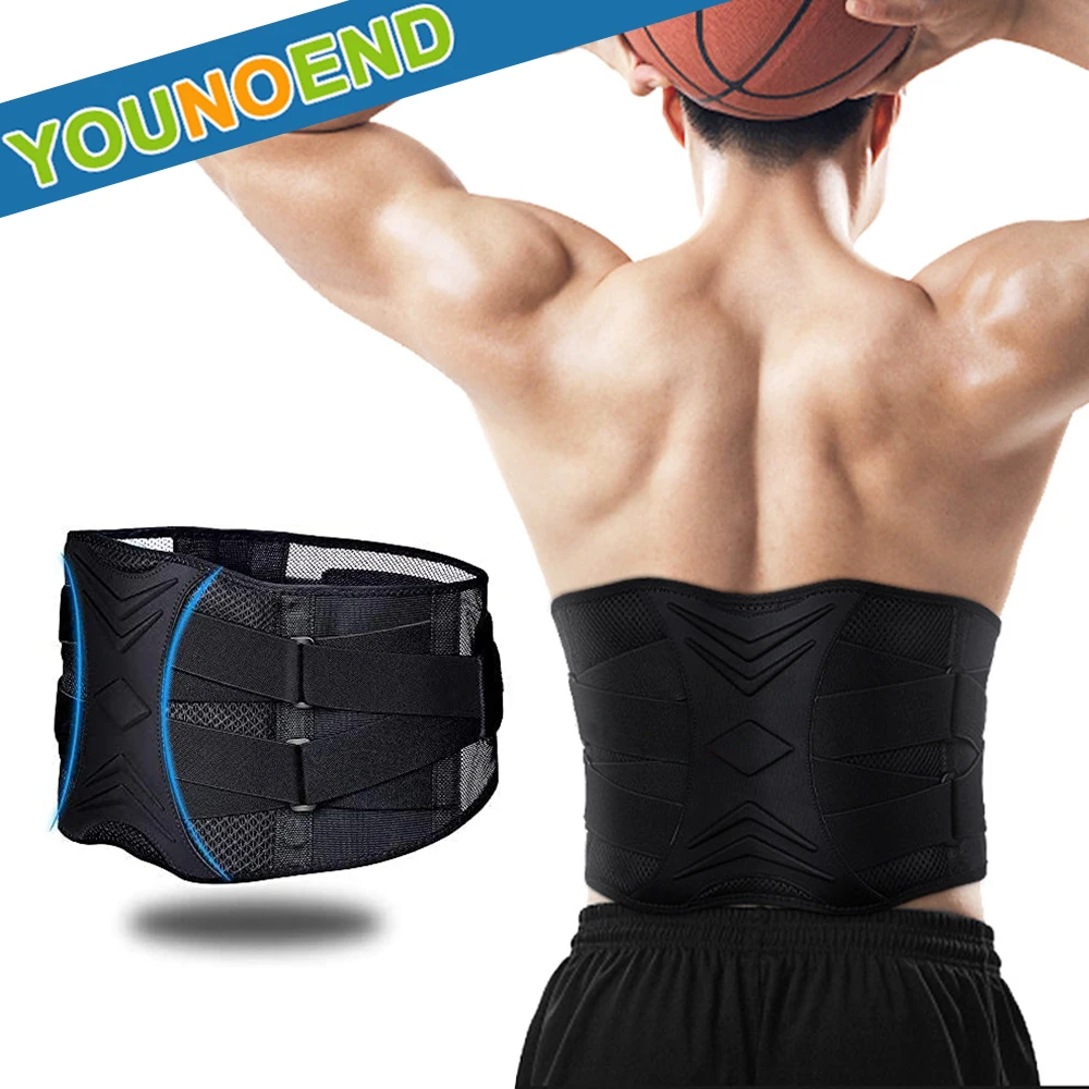 

Sports Adjustable Waist Lumbar Support Breathable Back Brace Belt for Men Women Gym Weightlifting Workout,Lower Back Pain Relief
