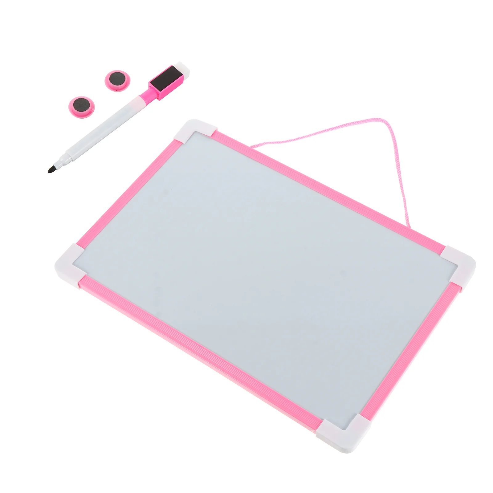 

Magnetic Dry Erase Board Double Sided Graffiti Writing Board Whiteboard Message Board Hanging Pen and 2 Magnetic Snaps Erasable
