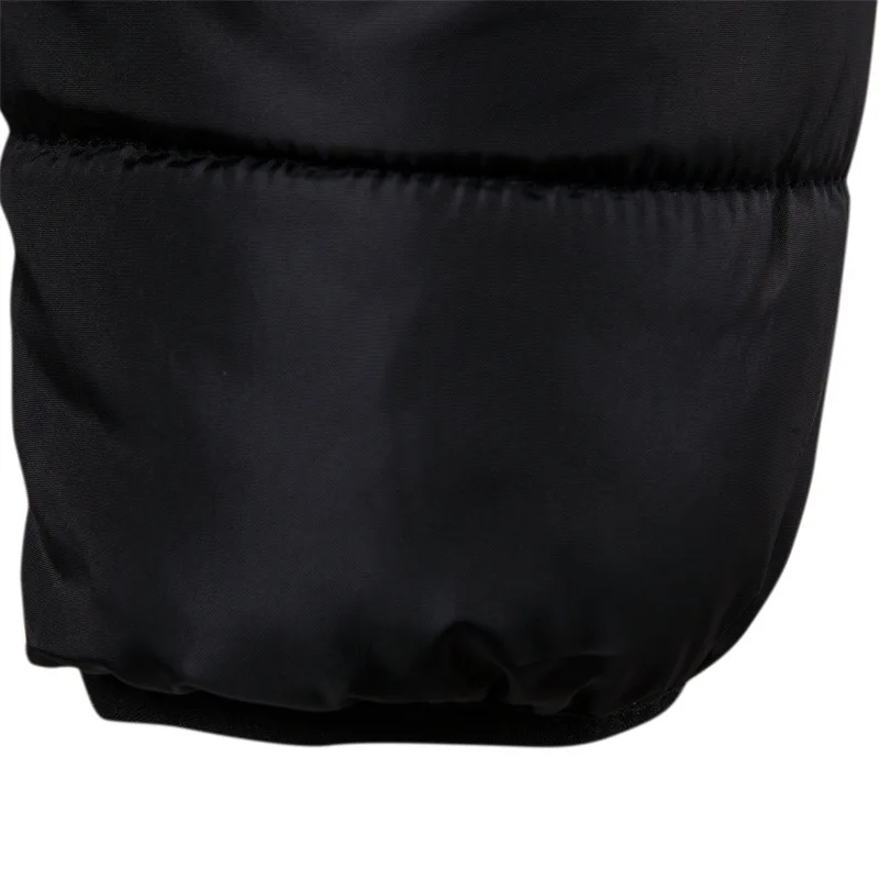 Winter Hooded Zipper Down Cotton Jackets Light Long Sleeved Cotton Coat Warm Windproof Men's Clothing