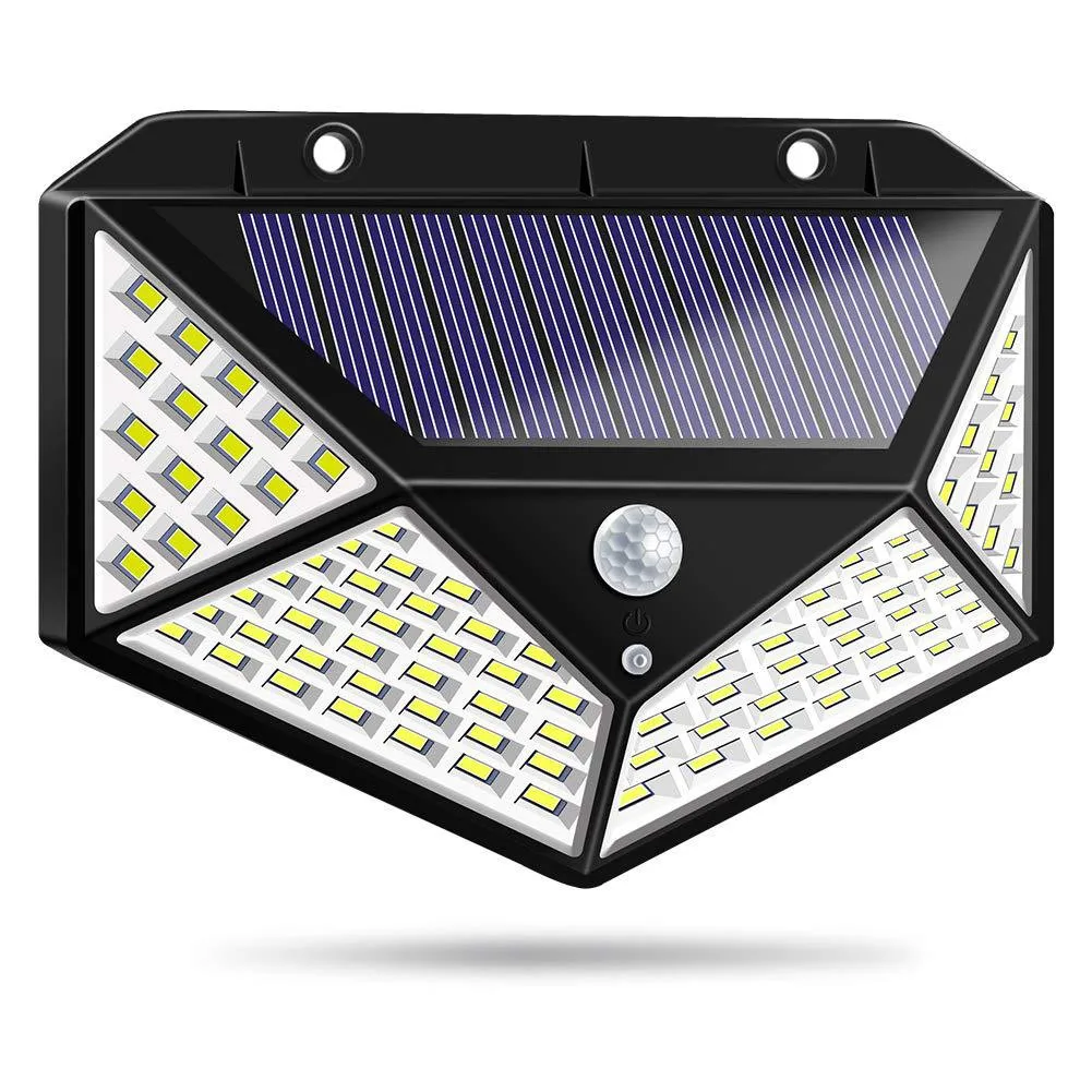 

1Pc 100LEDs Solar Light Outdoor Waterproof Balcony Courtyard Street Wall Light Solar Rechargeable PIR Motion Sensor Porch Lamp