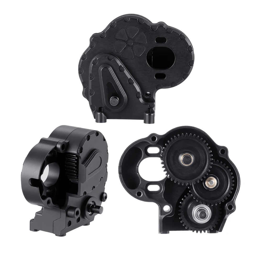 YEAHRUN черная металлическая коробка передач для осевого UTB18 Capra 1/18 RC багги модель