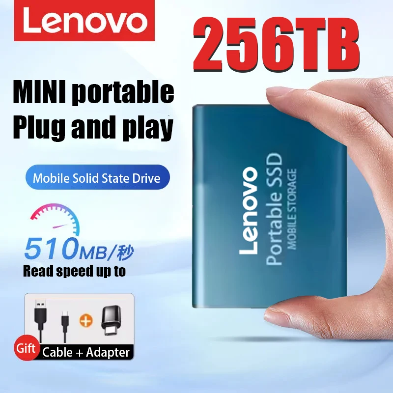 Новый портативный внешний жесткий диск Lenovo с интерфейсом USB 3 0 4 ТБ 16 Тб