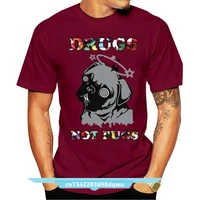 novelty t shirt drugs not pugs parody slogan pills animal tv design diy prited tee shirt