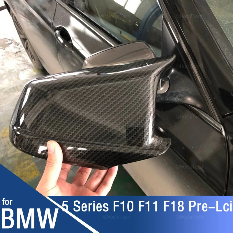 

Carbon Fiber Style Black mirror cover Replacement for BMW 5 Series F10 F11 F18 2010-2013 Car Rearview Mirror Cover Accessories