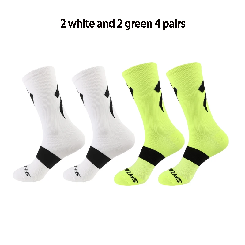 Men Cycling socks 4 pairs/set Sports Team Socks Football Basketball Compression stockings Trail Running bike Equipment Skiing |