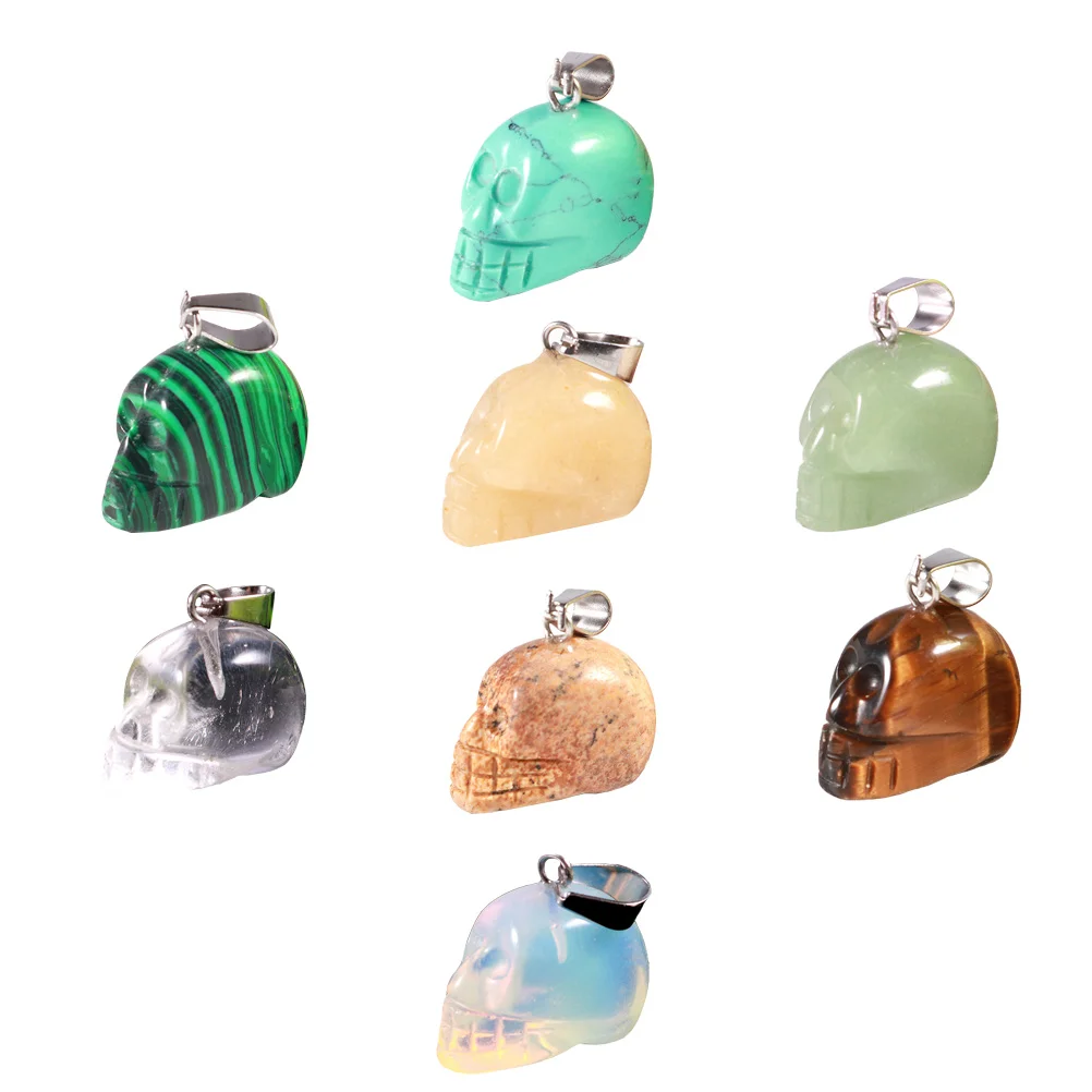 

8 Pcs Pendant Stone Jewelry DIY Clasp Necklace Accessories Hand Shaped Manual Handmade Parts
