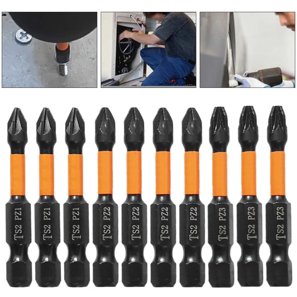 10 шт. для отверток Pozidriv сверхмощные длинные PZ1 PZ2 наборы инструментов
