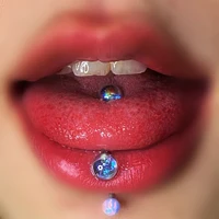 jicai new tongue ring acrylic ball tongue nail lip piercing jewelry european and american trend manufacturers wholesale
