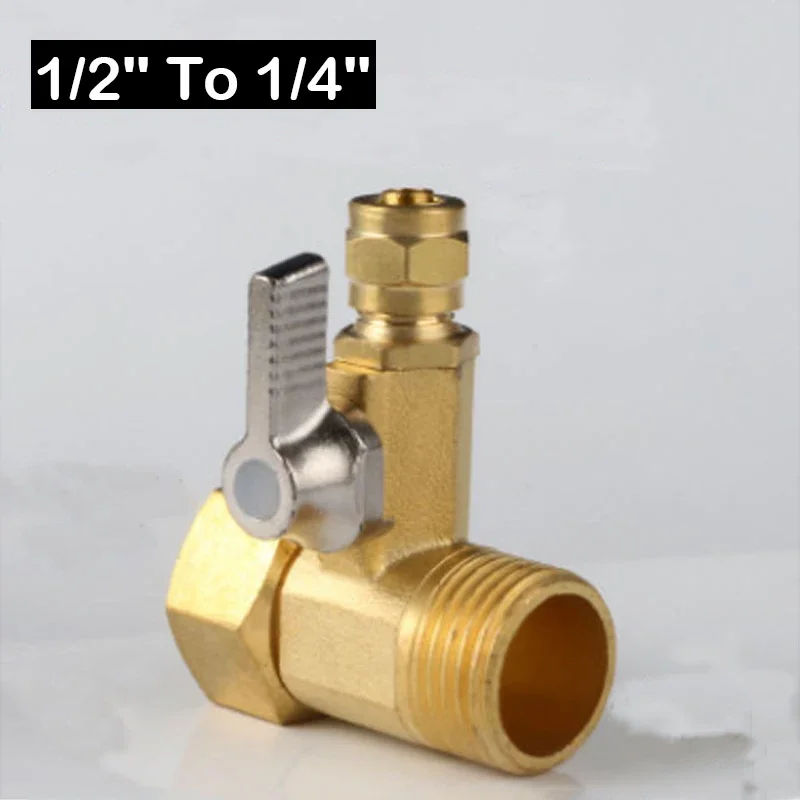 

Бронзовый Шаровой Кран-адаптер 1/2'' На 1/4'' Для Систем Обратного Осмоса, Садовых Поливочных Систем, Запорный Клапан