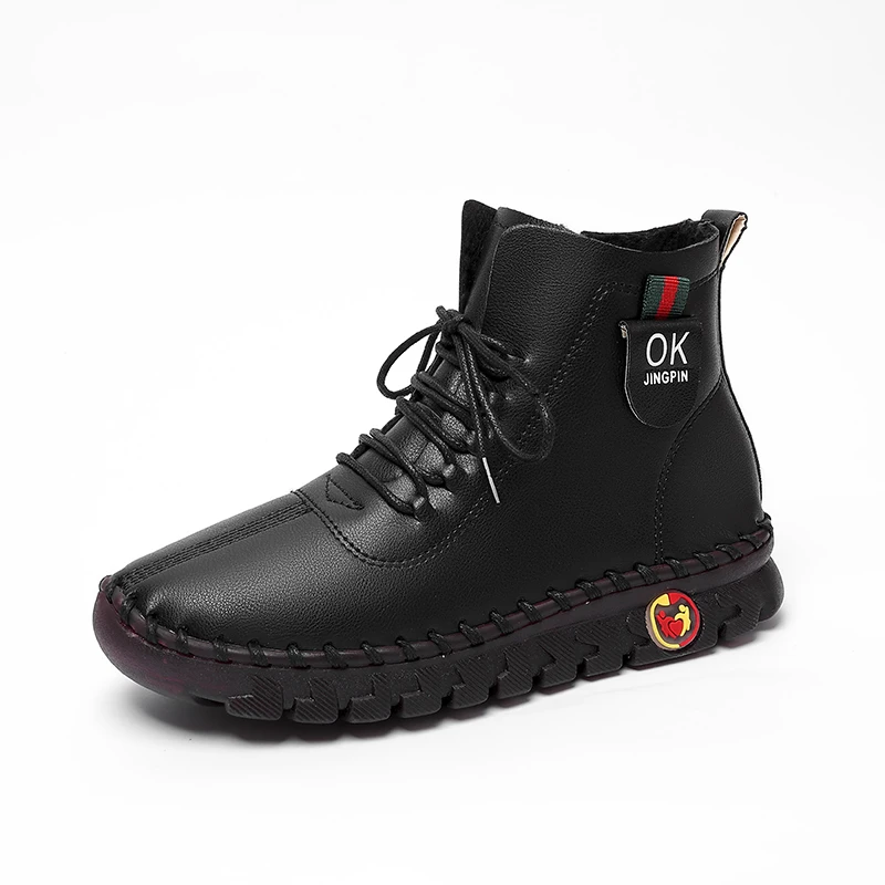 

Кроссовки женские на платформе, лоферы, кожа, на шнуровке, плоская подошва, без шнуровки, Повседневная зимняя обувь