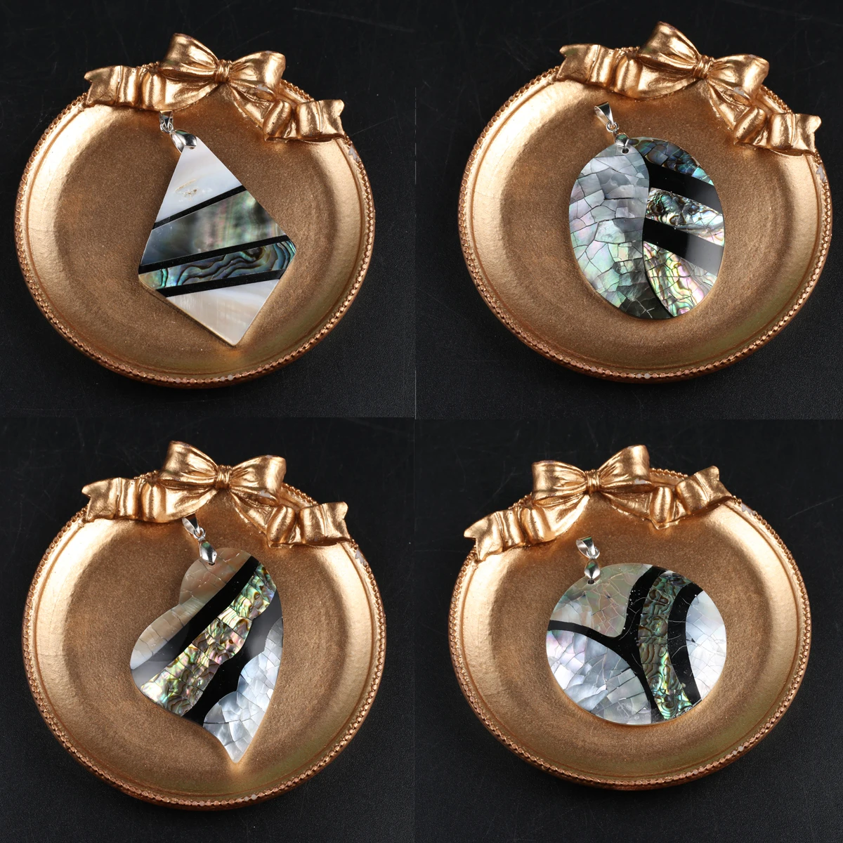 

Natural Freshwater Shell Geometric Shape Splicing Shell Pendant Charm Jewelry Making DIY Necklace Earrings Accessories Gift