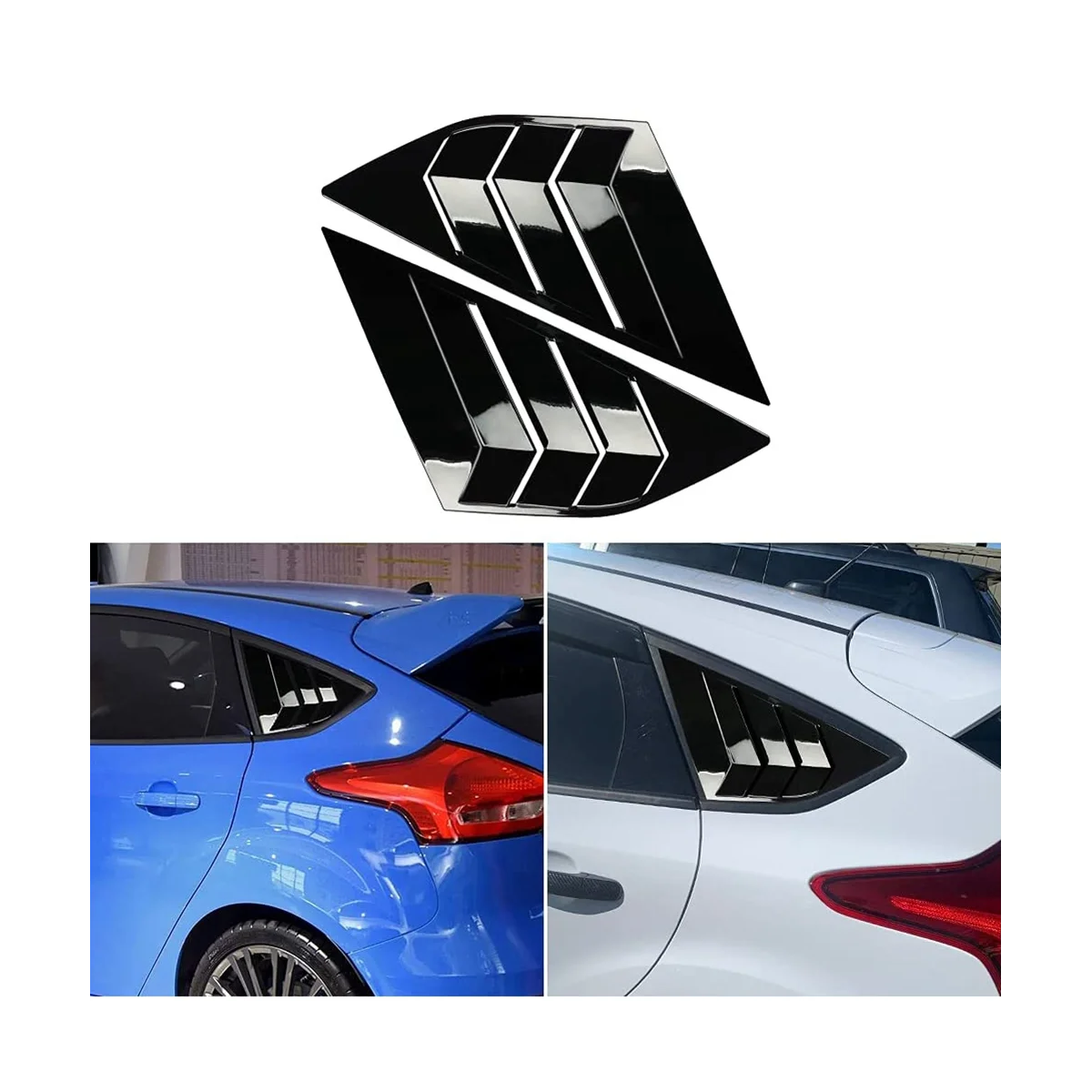 

Накладки на окна задние боковые для хэтчбека Ford Focus ST RS MK3 2012-2018