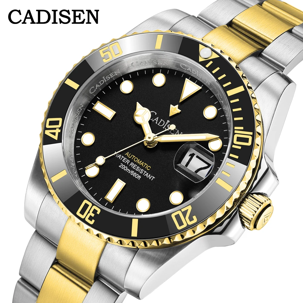 

CADISEN Men Automatic Mechanical Watches NH35A Top Luxury AR Sapphire Glass 20Bar Waterproof Men Watches Sport Reloj Hombre 2023