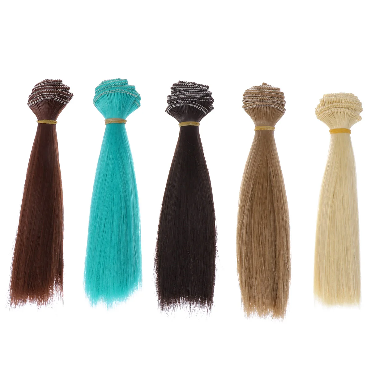 

5pcs Hair Wigs Straight for Kids Home DIY Bjd Blythe Pullip Dolls Accessories 15cm