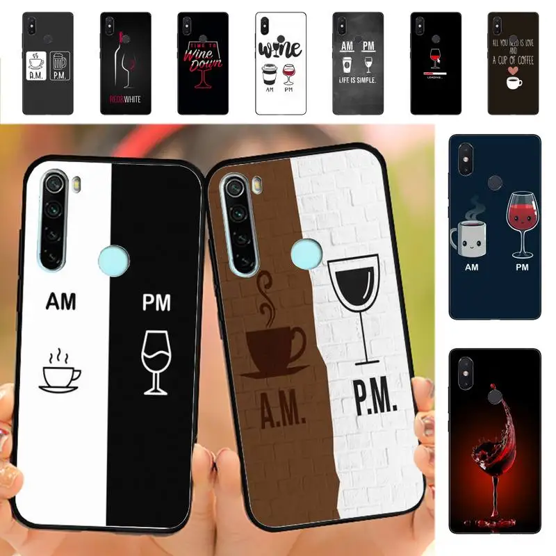 

Coffee Wine Cup Phone Case for Redmi Note 8 7 9 4 6 pro max T X 5A 3 10 lite pro