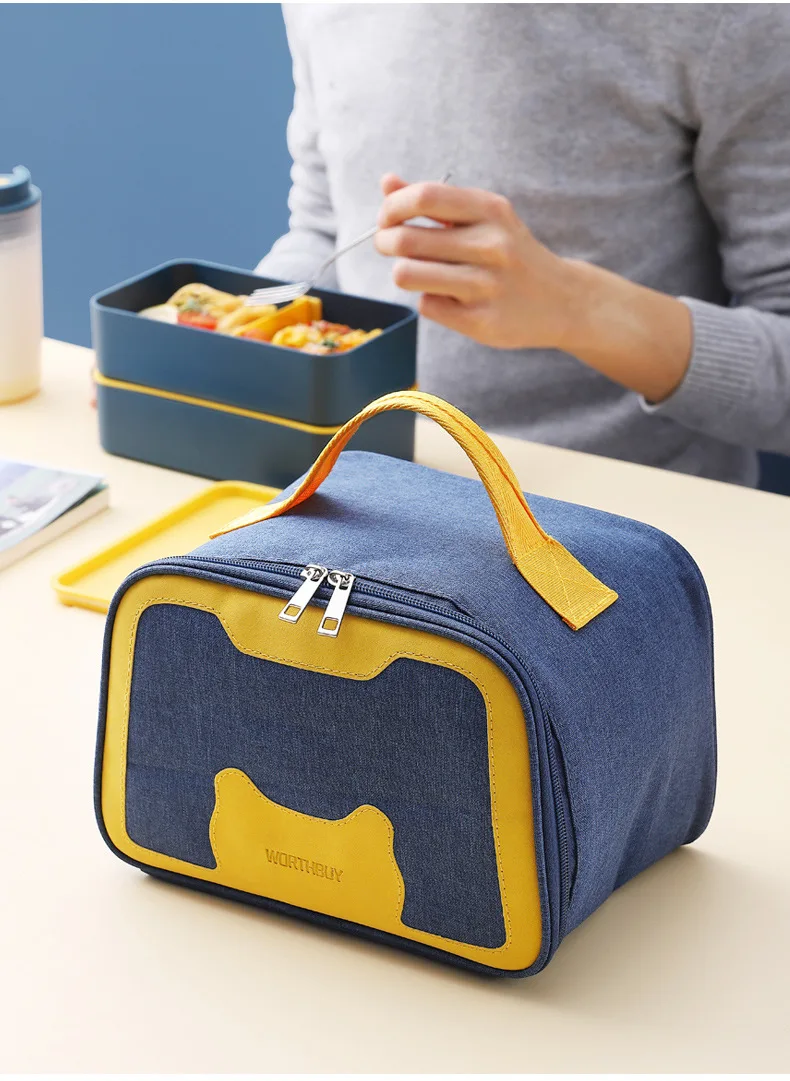 

Practical Oxford Cloth Office Worker Aluminum Foil Portable Lunch Bag Waterproof Thermal Insulation Picnic Bag Keep Cold Ice Bag