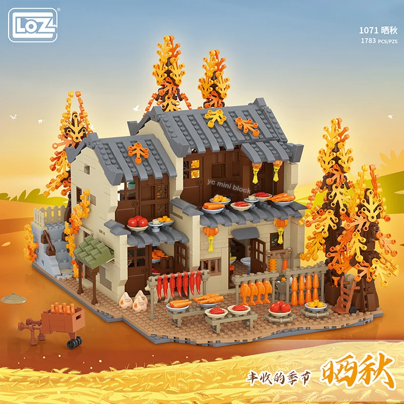 

Loz Mini Streetview Building Block Sun Autumn Diy Friends House Harvest Autumn Brick Educational Set Toy For Girls Children Gift