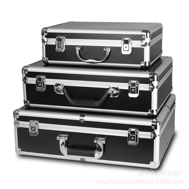

Aluminum Alloy Carrying Case Instrument Display Toolbox Household Storage Tool Box Shockproof Drone Case With Sponge