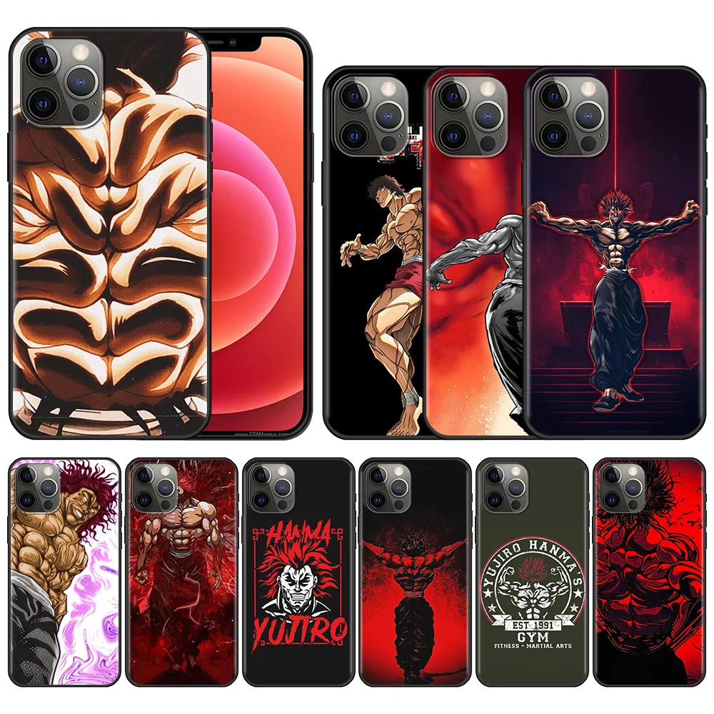 

MobilePhones Case For Apple iPhone 13 12 11 Pro Max Mini X XR XS Max 6 6S 7 8 Plus 5 5S SE(2020) Fitted Coque Yujiro Baki Hanma