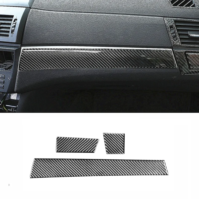 

Soft Carbon Fiber Central Control Co-Pilot Passenger Decorative Cover Sticker Trim Part For BMW- X3 E83 2006-2010