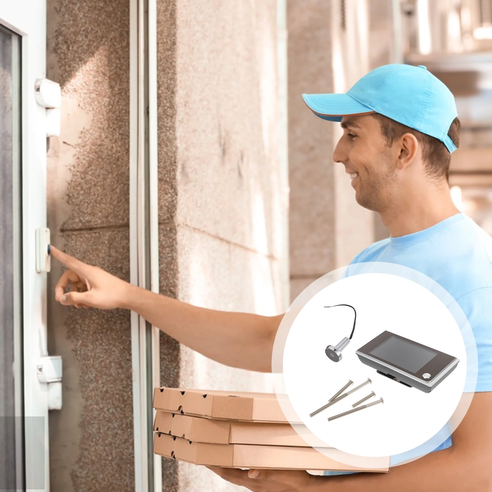 

3.5 Inch Peephole Viewer Door Viewer 120 Degree Angle Home Door Peephole Camera LCD Screen Monitor