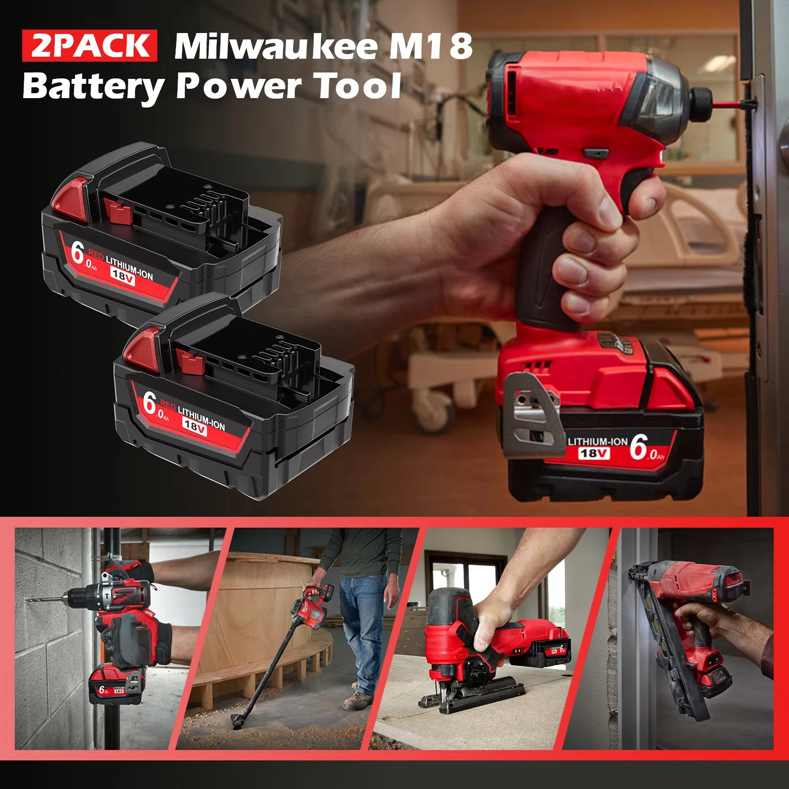 Зарядное устройство для электроинструмента Milwaukee M18 18 В 6000 Ач