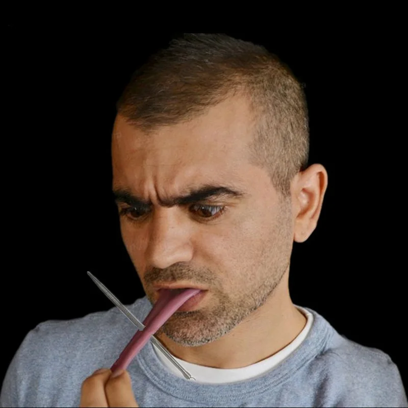 

Магический реквизит, имитация искусственного языка, стальная игла через язык, реквизит для съемки крупным планом, набор волшебных игрушек с...