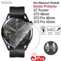 3pcs screen protector for huawei gt runner gt3 46mm gt 3 pro 43mm smart watch scratch resistant tempered glass protective film