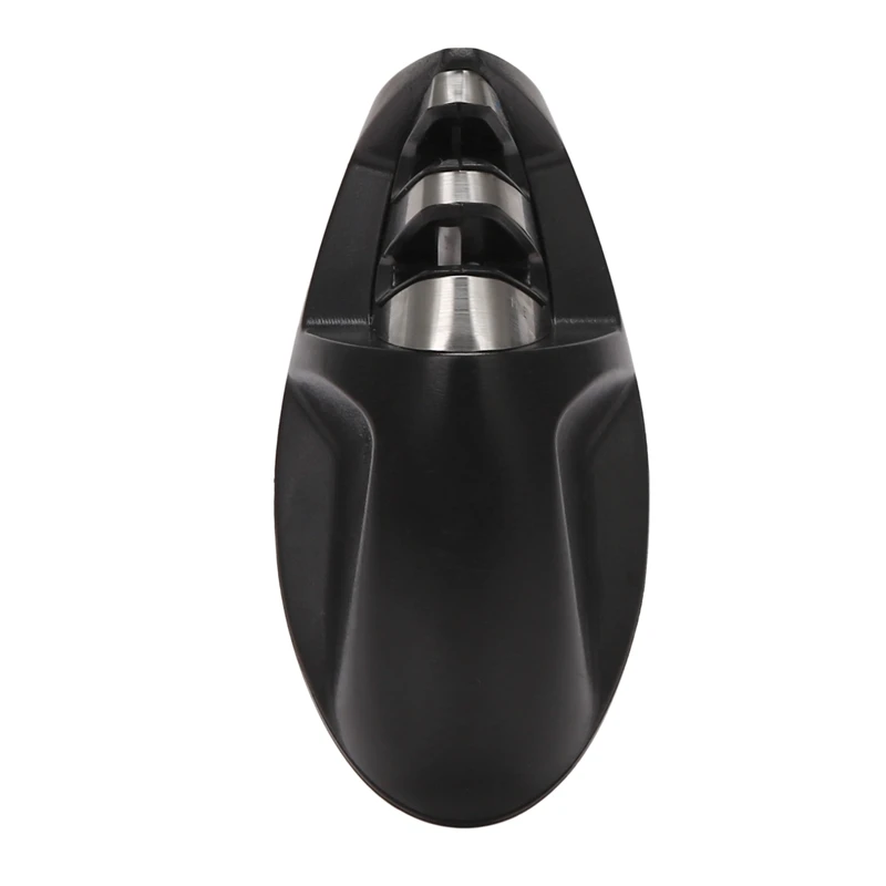 

Портативная 2-ступенчатая точилка для ножей, кухонная точилка с удобной нескользящей рукояткой, кухонные аксессуары черного цвета