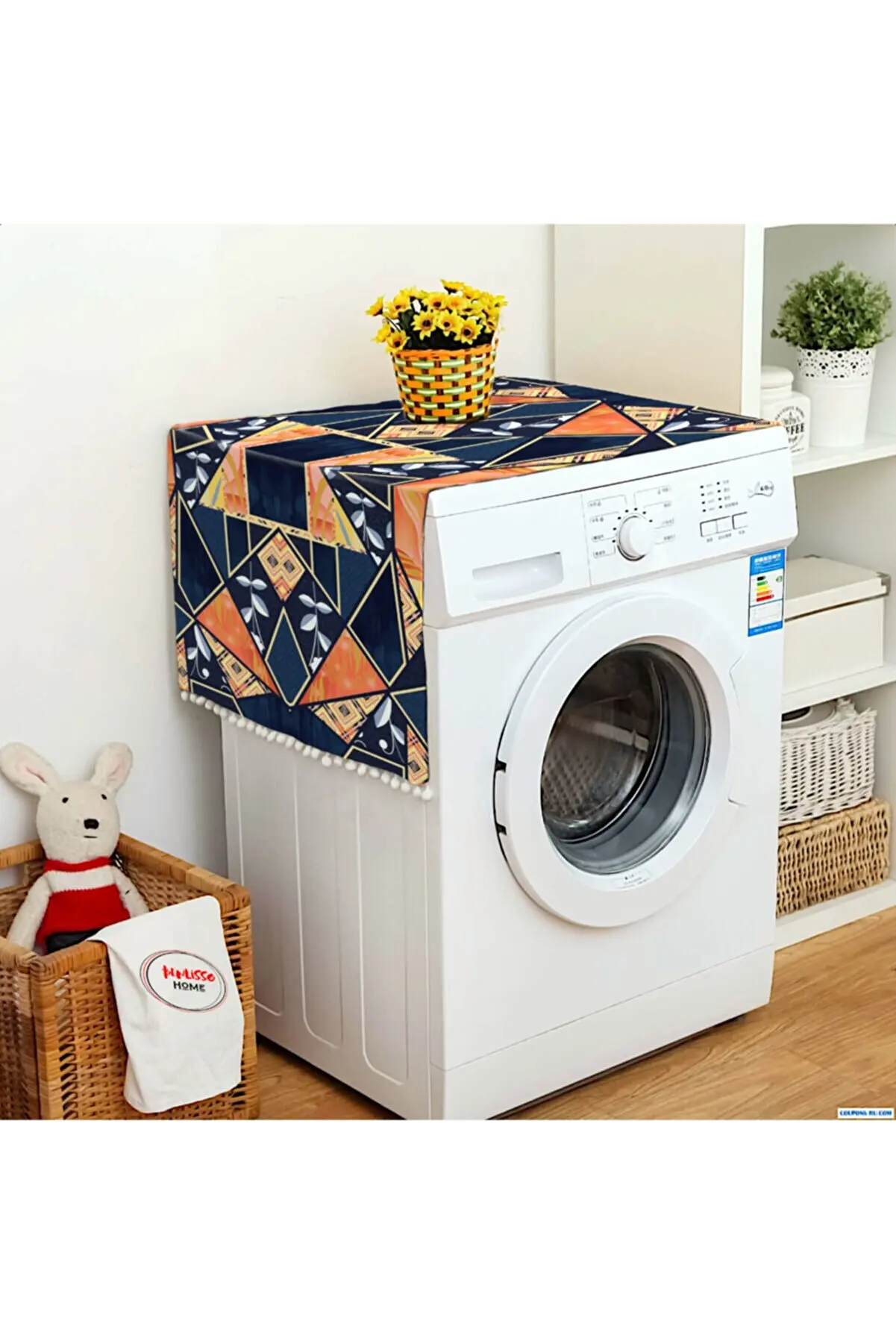 Чехол для стиральной машины с геометрическим узором 70x100 аксессуары ванной
