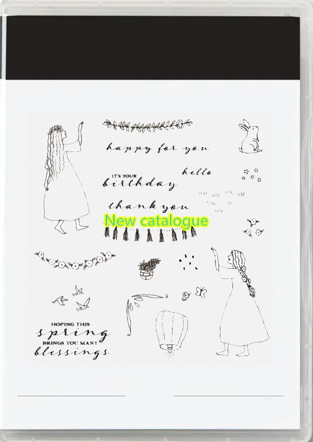 

Januar-April 2023 Mini Catalog Latest Cutting Dies Clear Stamp Birthday Happy for You Girls Scrapbooking Frame Card Craft