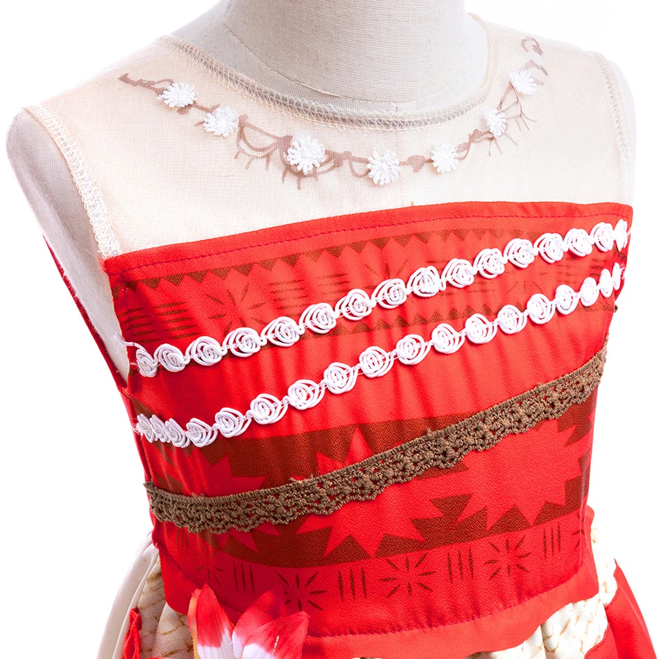 Платье Принцессы Диснея Моана пляжные платья без рукавов с принтом для девочек