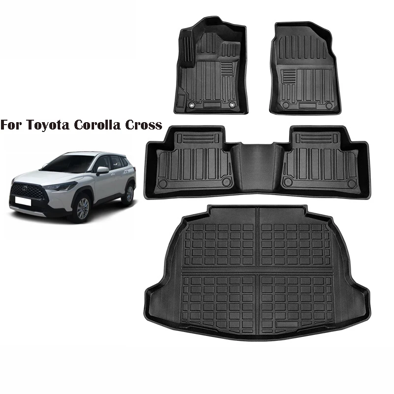 

Набор Резиновых автомобильных ковриков для Toyota Corolla Cross, водонепроницаемые аксессуары, коврики для салона автомобиля