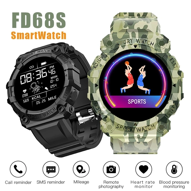 

Hot FD68S Smart Watch Men 2022 Waterproof Heart Rate Monitor Smart Watch Women Bracelet for ios Android reloj inteligente hombre