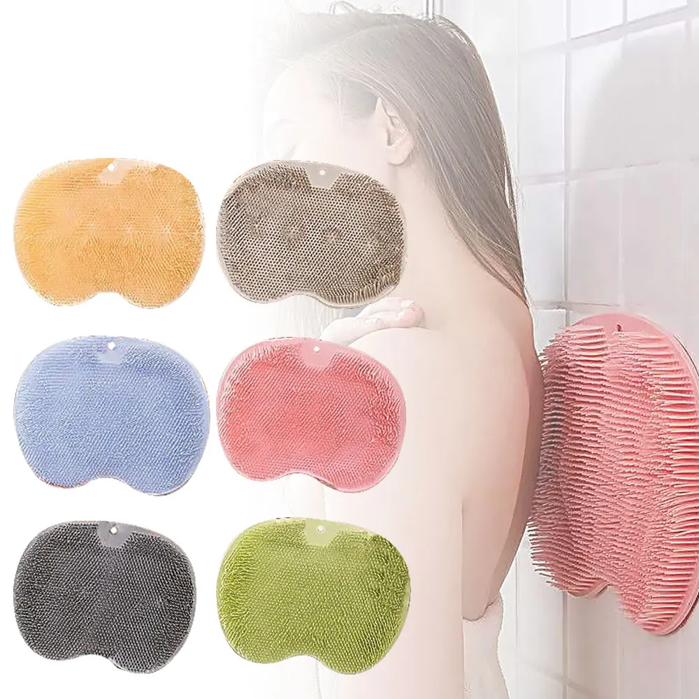 

Exfoliating Shower Massage Bathroom Non-slip Bath Mat Silicone Massage Brush Silicone Foot Scrubber Massage Pad Bath Accessories