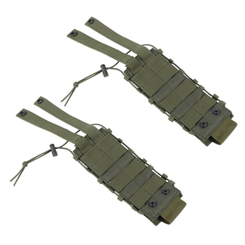 

2X Tactics Bottle Holder Drinking Bottle Pouch Nylon Molle Water Bottle Holder Durable For Cycling Running Sports-Green