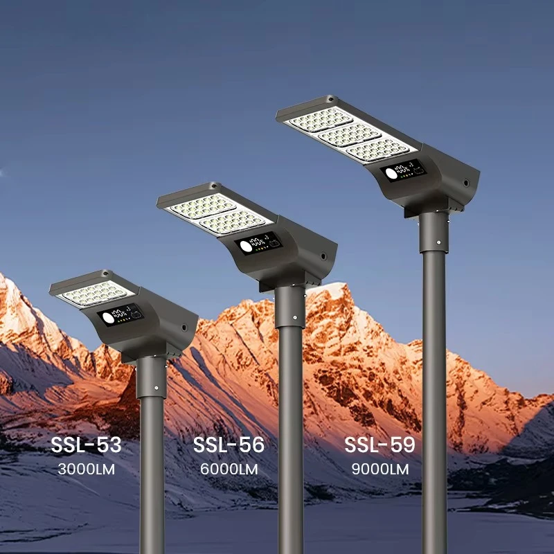 Фото 2025 SRESKY Высококачественный 30W 4м IP65 Солнечный уличный светильник с LED-подсветкой для наружного освещения №1