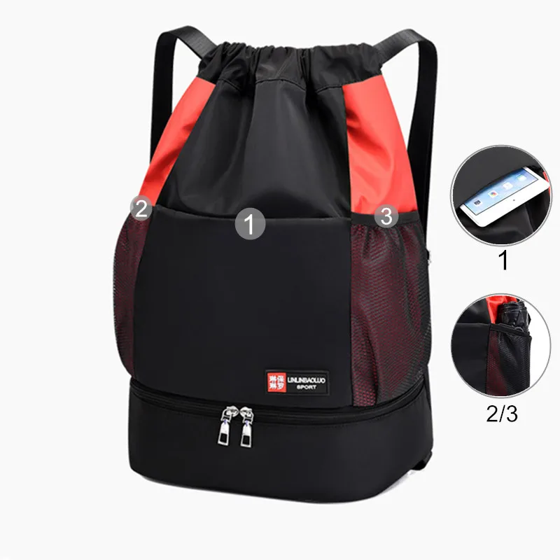 Women's Gym Bags For Men Clothing Rucksack Fitness Accessories Drawstring Basketball Weekend Travel Shoe Pocket Sports Female