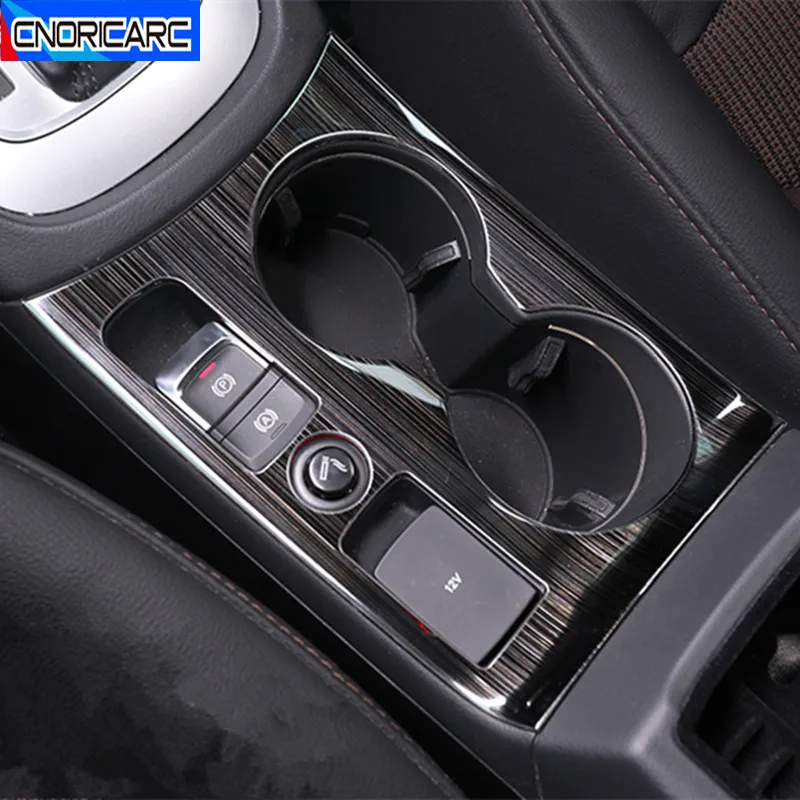 

Car Center Console Water Cup Holder Frame Decoration Sticker Trim For Audi Q3 2013-2017 LHD Stainless Steel Modified Accessories