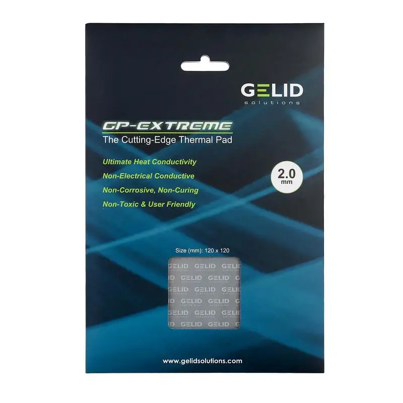 

GELID GP-EXTREME 12W GPU CPU Thermal Heat Pad Graphics Motherboard 0.5/1.0/1.5/2.0/3.0mm Heat Dissipation Thermal Pad