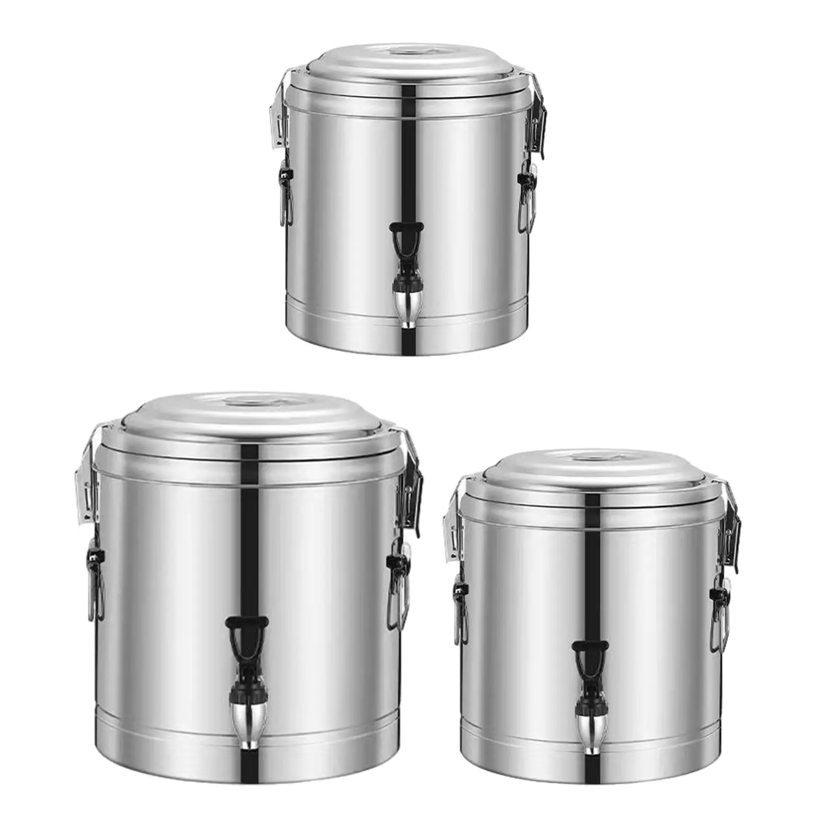 

Hot and Cold Beverage Dispenser Stainless Steel with Faucet Ice Bucket for Milk Tea Shop Buffet Restaurant Hotel Commercial Use