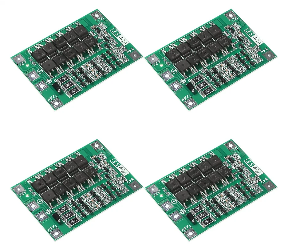 Фото Плата защиты литиевых аккумуляторов 3S 40A BMS 12В/12.6В для 18650 с балансировкой, зарядное устройство для литий-ионных аккумуляторов, модуль PCB BMS Lipo Cell №3