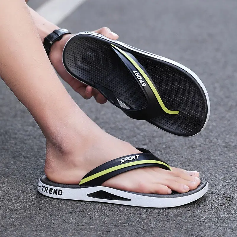 Мужские летние шлепанцы сникерсы на толстой платформе мягкие спортивные