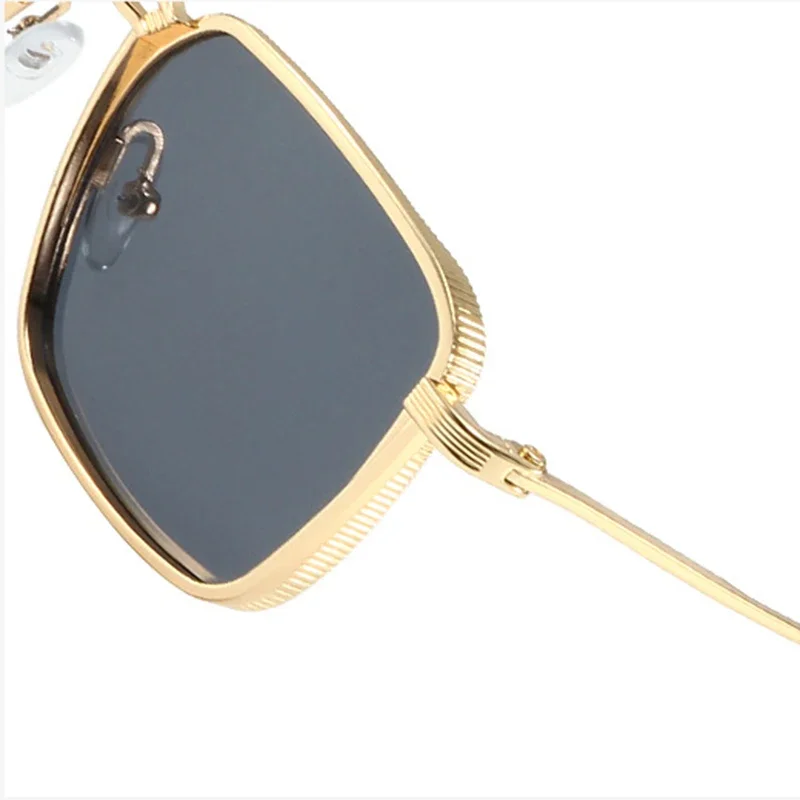 Винтажные металлические солнцезащитные очки dyymj мужские Модные полосатые