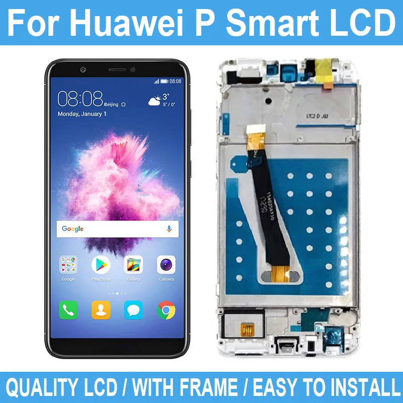 

5.65" For Huawei P Smart FIG-LX1 FIG-LA1 -LX2 -LX3 Digitizer LCD Replacement For Huawei Enjoy 7S Display Touch Screen With Frame