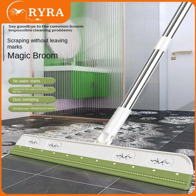 

Silicone Floor Broom Telescopic Multifunctional Window Cleaning Brush Kitchen Bathroom Cleaning Tools Floor Scraping Glass Wiper