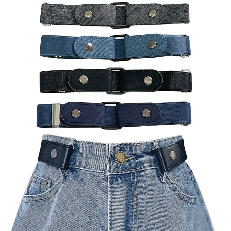 

Elastic Belt Without Buckle Universal Buckle-Free Belts For Jean Pants Waist Belt Stretch Women easy No Buckle Invisible Belt