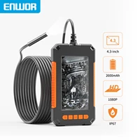 enwor endoscope camera with 4 3 inch 3 9mm 8mm single lens industial endoscope ip67 waterproof 1080p with 8 led for car check