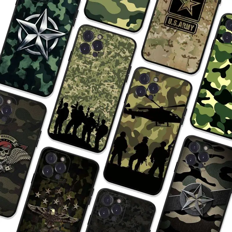 

Camouflage Military Camo Phone Case For iPhone 14 11 12 13 Mini Pro XS Max Cover 6 7 8 Plus X XR SE 2020 Funda Shell