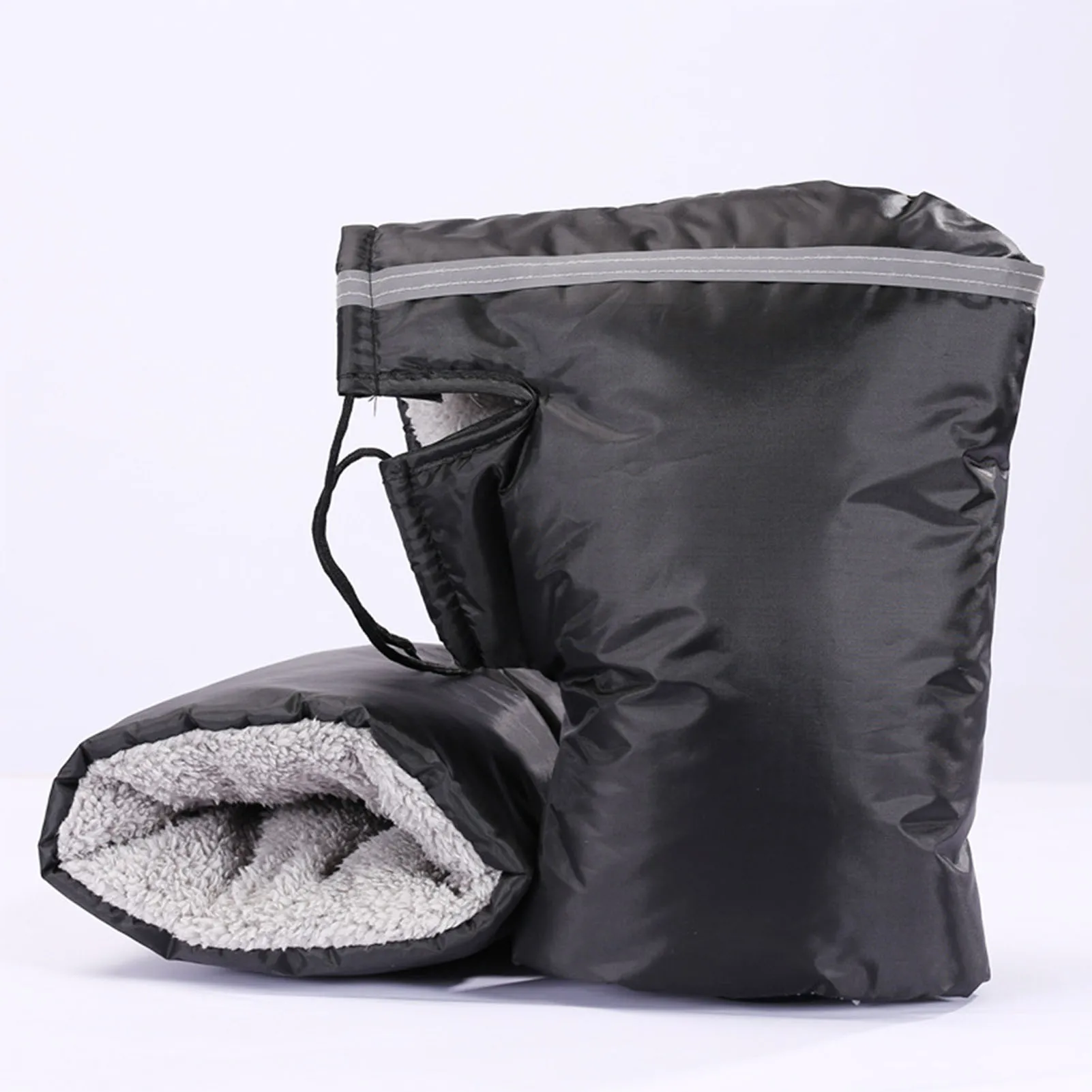 

Мотоциклетные перчатки на руль со светоотражающей полосой, ветрозащитная термозащитная ручка для квадроцикла/снегохода/скутера